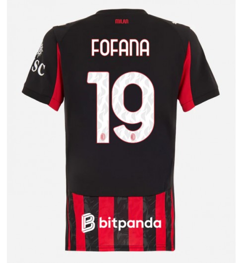 Ženske Nogometnih dresov AC Milan Youssouf Fofana #19 Domači 2025-26 Kratki rokavi Ženske Nogometnih dresov AC Milan Youssouf Fofana #19 Domači 2025-26 Kratki rokavi
